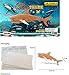 Puzzled 3D Puzzle Great White Shark Wood Craft Construction Model Kit, Educational DIY Wooden Sea Life Toy Assemble Model Unfinished Crafting Hobby Puzzle, Build and Paint for Decoration 23pcs Pack