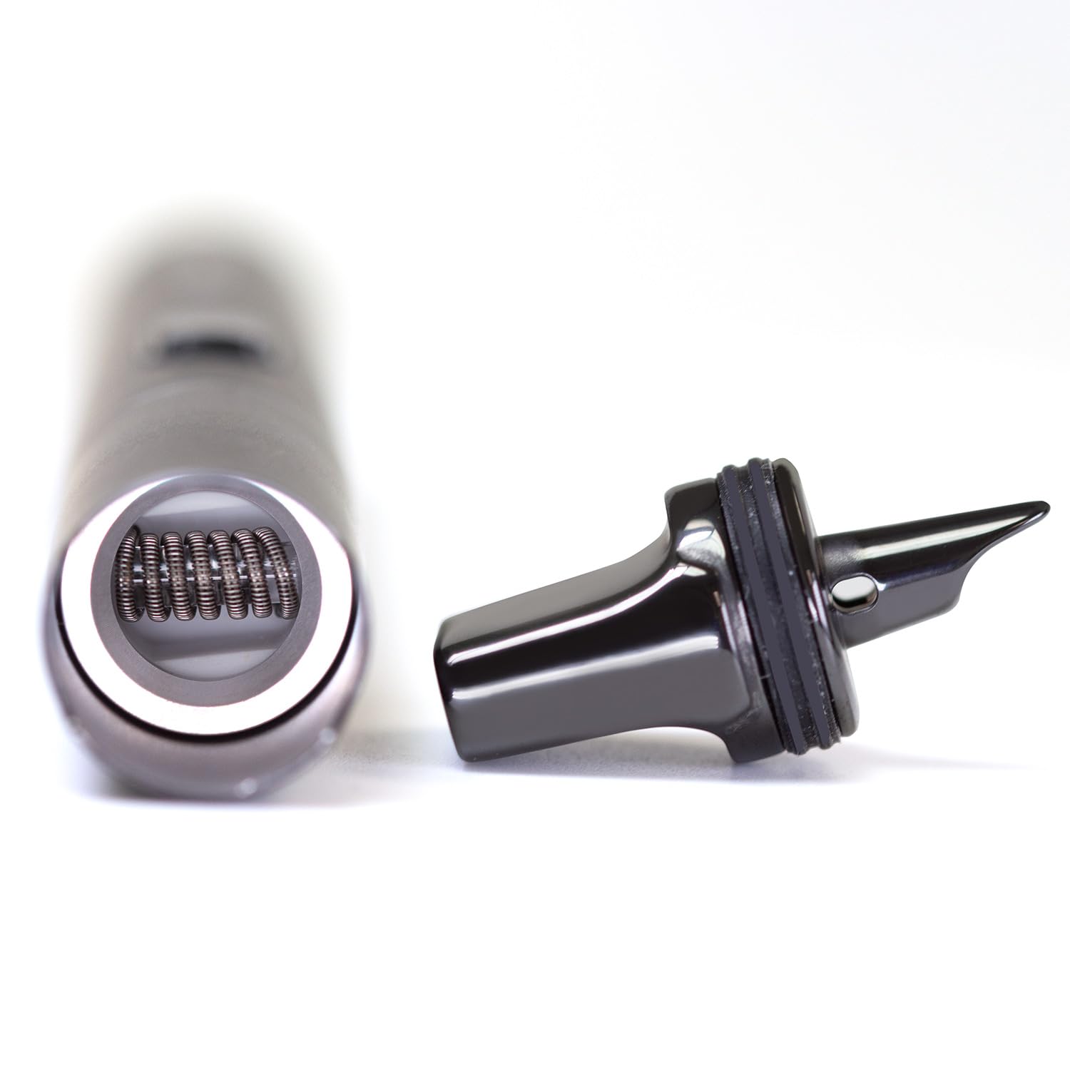 Gammatron Dab Pen | Wax Pen mit Kanthal-Glasspule | Integriertes Zirkonoxid Dab Tool & Wax Behälter | 3 Spannungsstufen (2,7-3,3 V) | 800-mAh | PVD-Beschichtung | USB-C (Schwarz)