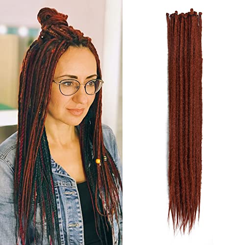 Extensiones de Rastas Sintéticas Delgadas de 0,6cm Hechas A Mano 20 Pulgadas 20 Hebras de Pelo de Ganchillo Trenzas Largas de Ganchillo Estilo Hip-Hop Extensiones de Cabello de Rastas Suaves, 350#