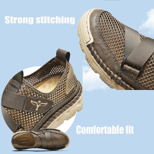 Men's Barefoot Hiking Sandals Quick Dry Breathable Mesh Lightweight Beach Fisherman Sandals for Summer Outdoor Training Water Walking Shoes4