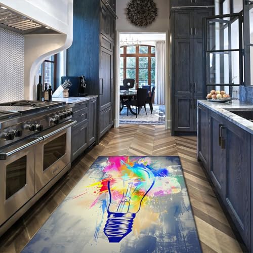 Tapis graffiti 80x150cm lavable style vintage et abstrait pour decoration de salon - 3