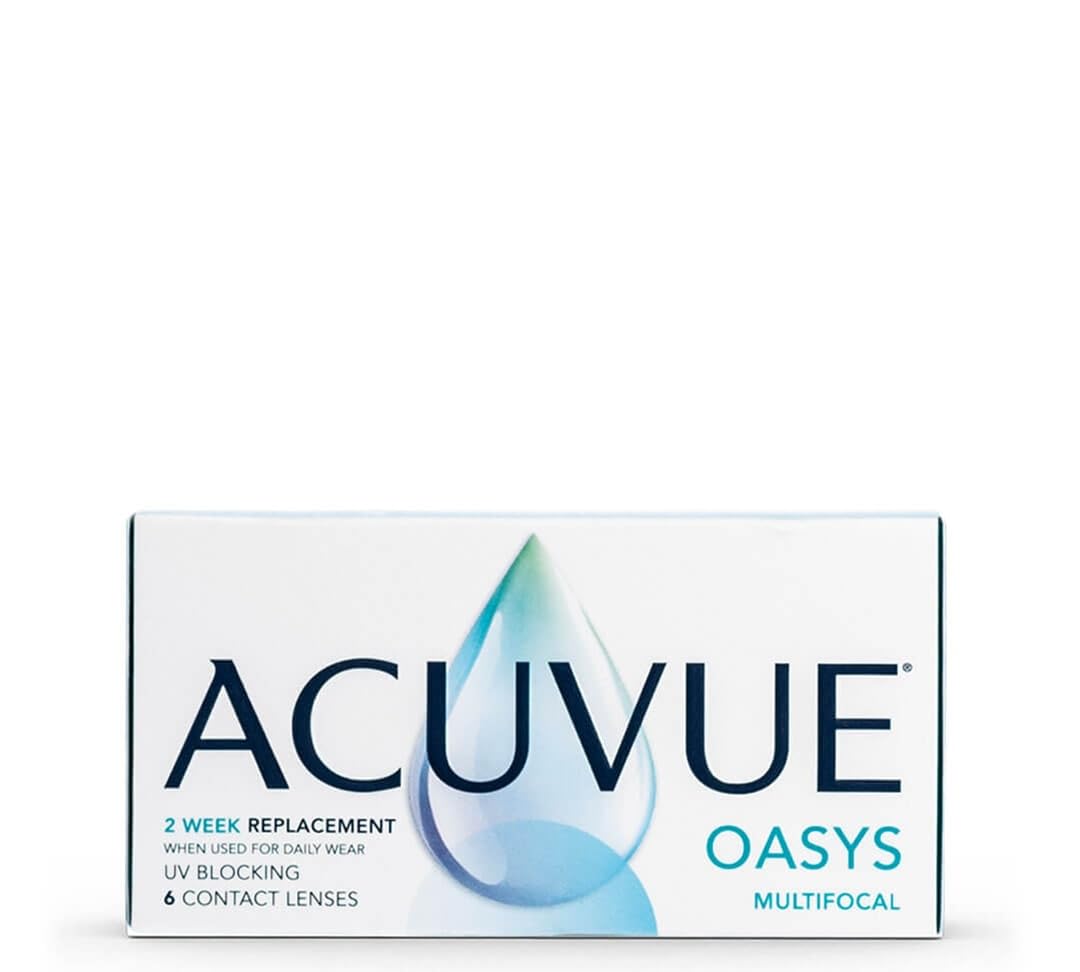 ACUVUE OASYS MULTIFOCAL - Lenti a contatto quindicinali per la presbiopia - Protezione UV;-​9.00 diottrie; BC 8.4; DIA 14.30; ADD Low; 6 lenti