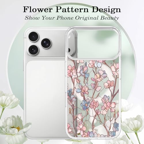 Coque iPhone 17 Pro Max esthétique florale en polycarbonate haute densité