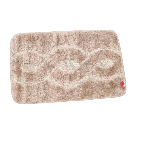 PERLARARA Tappeto Bagno Assorbente ed Antiscivolo Lavabile in Lavatrice - Lungo 50x80 cm - Tortora Infinity