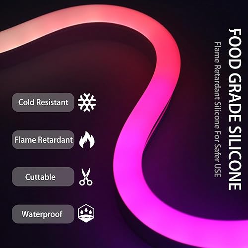 Miniatura 3 de Xnbada 3M WS2811 WS2812B SK6812 - Tubo LED de gel de sílice de neón para instalación de tiras LED PCB de 8 mmPCB, tubo de gel de sílice de neón LED