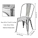 Joveco Sheet Metal Frame Tolix Style Stackable Industrial Bar Chairs with Back - Set of 2 (Gunmetal) Wholesale Price