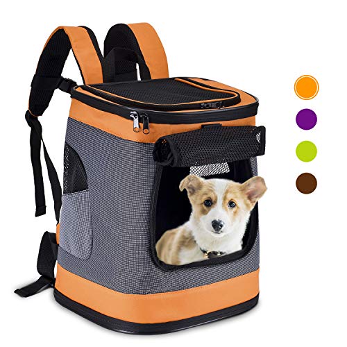Pettom Pet Backpack Soft Sided Dog Carrier Cat Dog Shoulder Bag for Pets