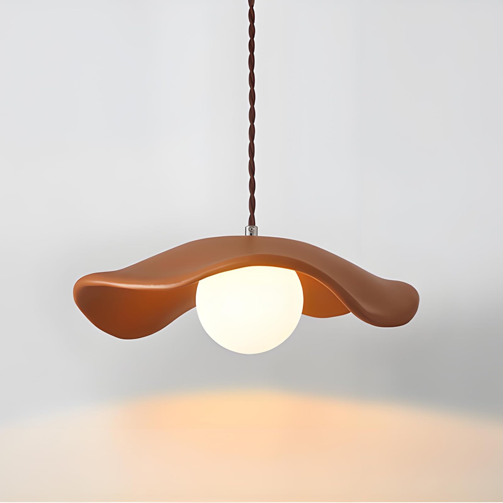 WLBHWL Wabi Sabi Pendant Lights,13.8in Modern Waves Pendant Light Resin Hanging Ceiling Lighting Fixture Modern Japandi Chandelier for Kitchen Island Dining Room Bedroom Hallway Restaurant Foyer