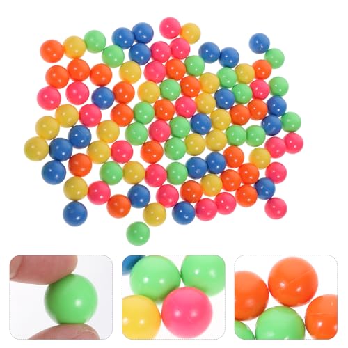 jojofuny 100 Stücke 15mm Kleine Kugeln Kunststoff: Kleine Bälle Kunststoffkugeln Zählen Kugeln für Wahrscheinlichkeitslernen BildungsaktivitäTen, Kreative Spiele - 5 Farben