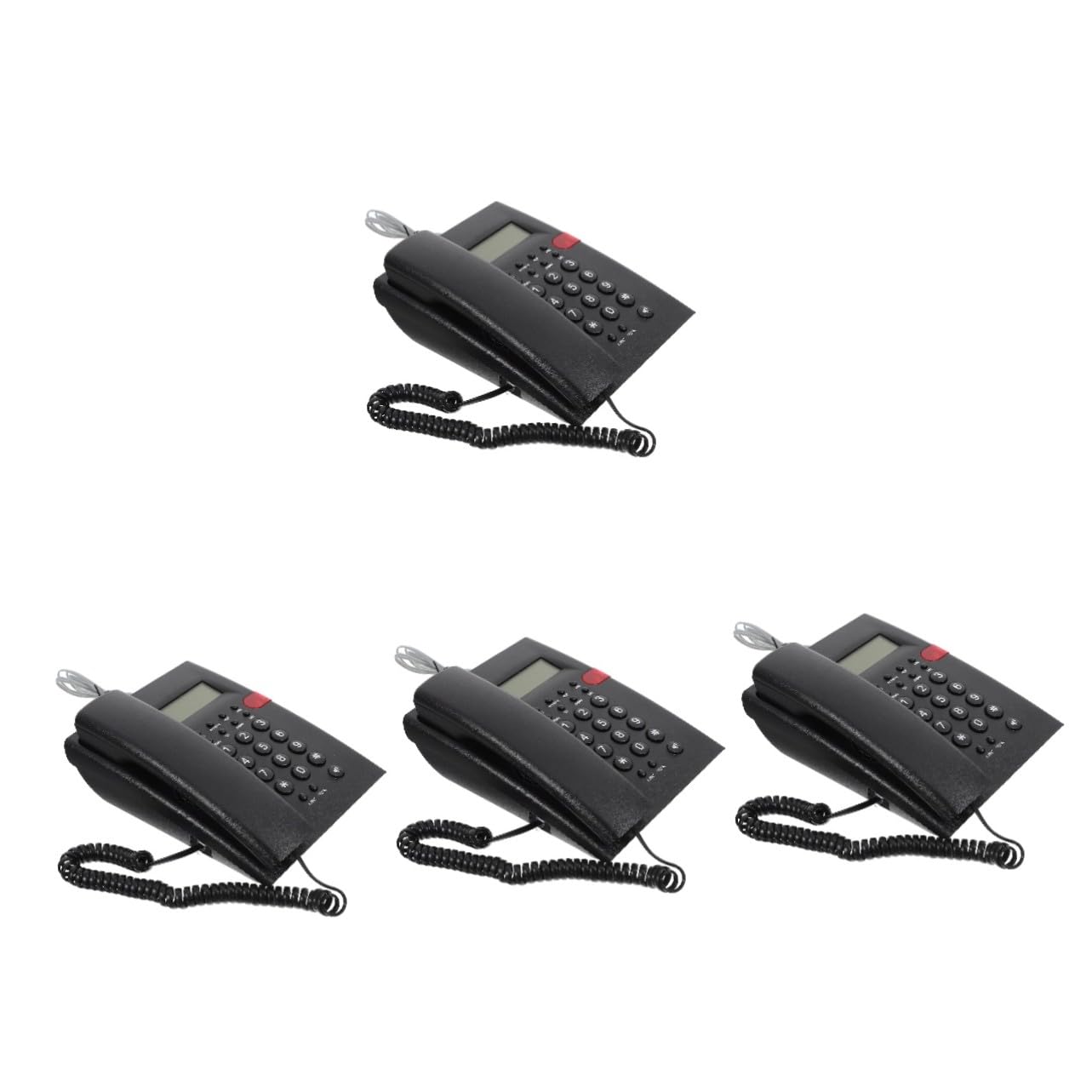 4 Set Telefono con per Anziani Grandi Display Chiamata Vivavoce per Hotel Telefono Affidabile e Facile da Usare