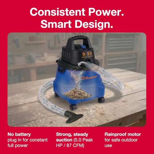 Image of Koblenz WD-9 L212 Wet Dry Vacuum Cleaner, 9 Gallon, 5.0 PHP
