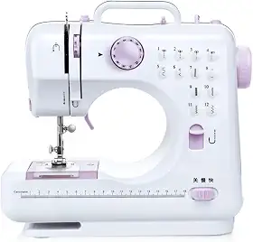 Mini Máquina de Costura Multifuncional Bivolt – 12 Pontos, Doméstica para Reparos e Artesanato, Adaptável a