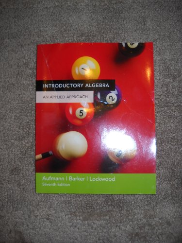 Introductory Algebra: An Applied Approach