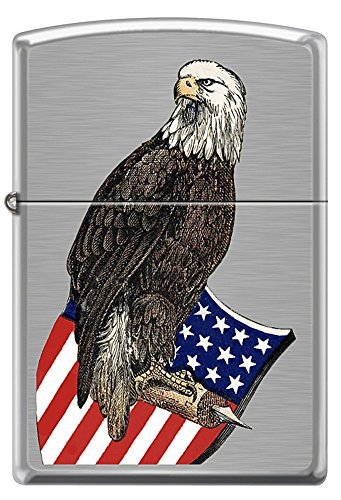 Historic Old Abe American War Eagle and Flag Shield Patriotic Zippo Lighter