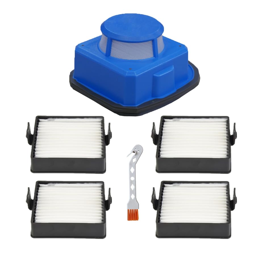 Moreffi Replacement 4pcs HEPA Filters And 1pc Filter Screen For Hart HPHV50 20V Cordless Automotive Hand Vacuum Parts Accessory