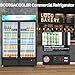 BODEGACOOLER Commercial Merchandiser Refrigerator, 2 Glass Door Commercial Beverage Refrigerator, 40 Cu. Ft Beverage Display Cooler with Soft LED Light, Adjustable Shelves and 4 Strong Castors(Black)