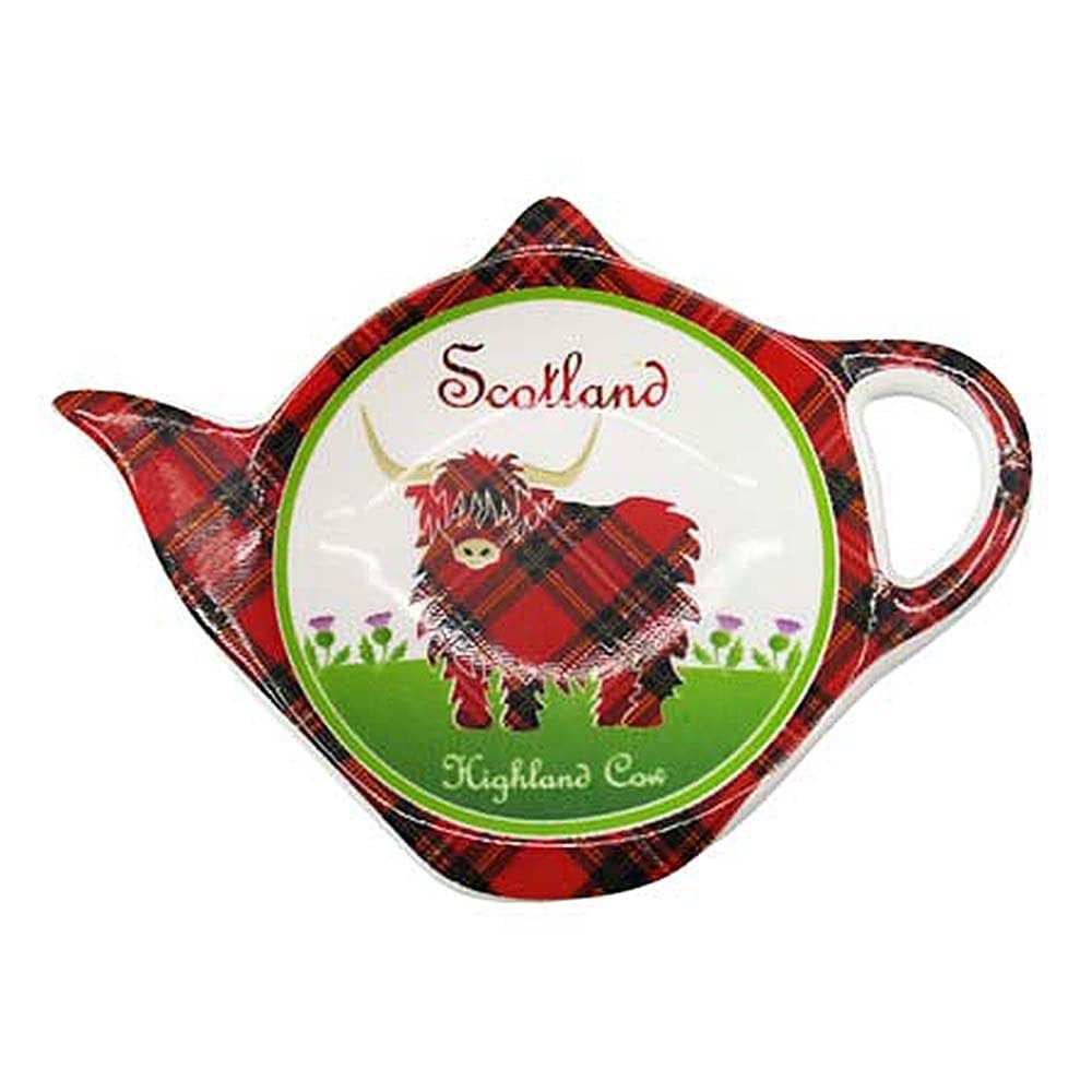 Clara Red Fancythat And Scifi Planet Highland Cow Teabag Holder