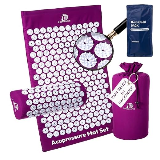 Extra Long Acupressure Mat and Pillow Massage Set - by DoSensePro + Gel Pack. Acupuncture Mattress for Neck and Back Pain. Relieve Sciatic, Headaches, Aches at Pressure Points. Natural Sleeping Aid