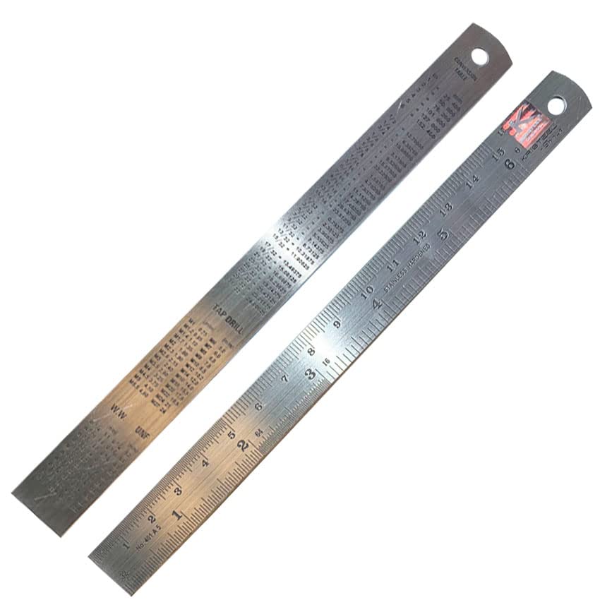 6 Rulers For Sale 20 Pack Metal Ruler Set Stainless Steel Straight Edge ...