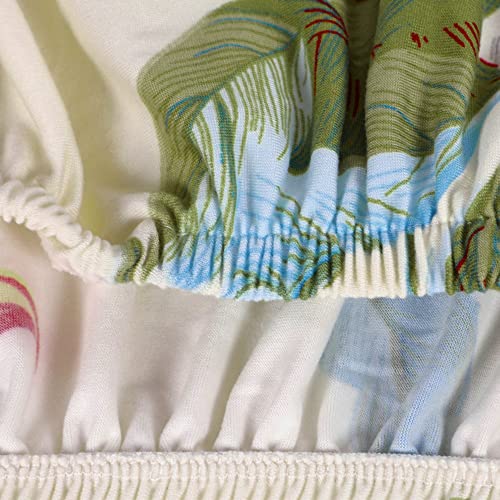 Nibesser Armless Chair Slipcovers, Accent Chair Cover Stretch Textured Plaid Water-Repellent Chair Covers Furniture Protector Covers Removable Washable For Living Room Hotel (White/Green) #TOP7