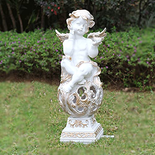 Statue d'ange solaire de jardin pour baliser un extérieur sombre sans électricité