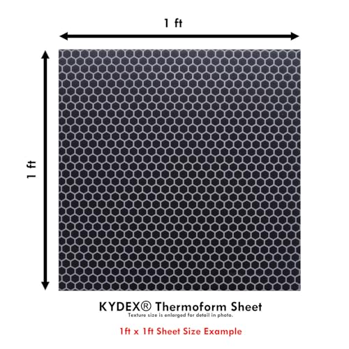 Image of KYDEX Thermoform Sheet - (Honeycomb Camo) - (Frosted Glass) - (Transparent /Black - Reversed) - (12in x 12in) - (1 Sheet) - (for Holster Making, Hobby) - (USA Made)