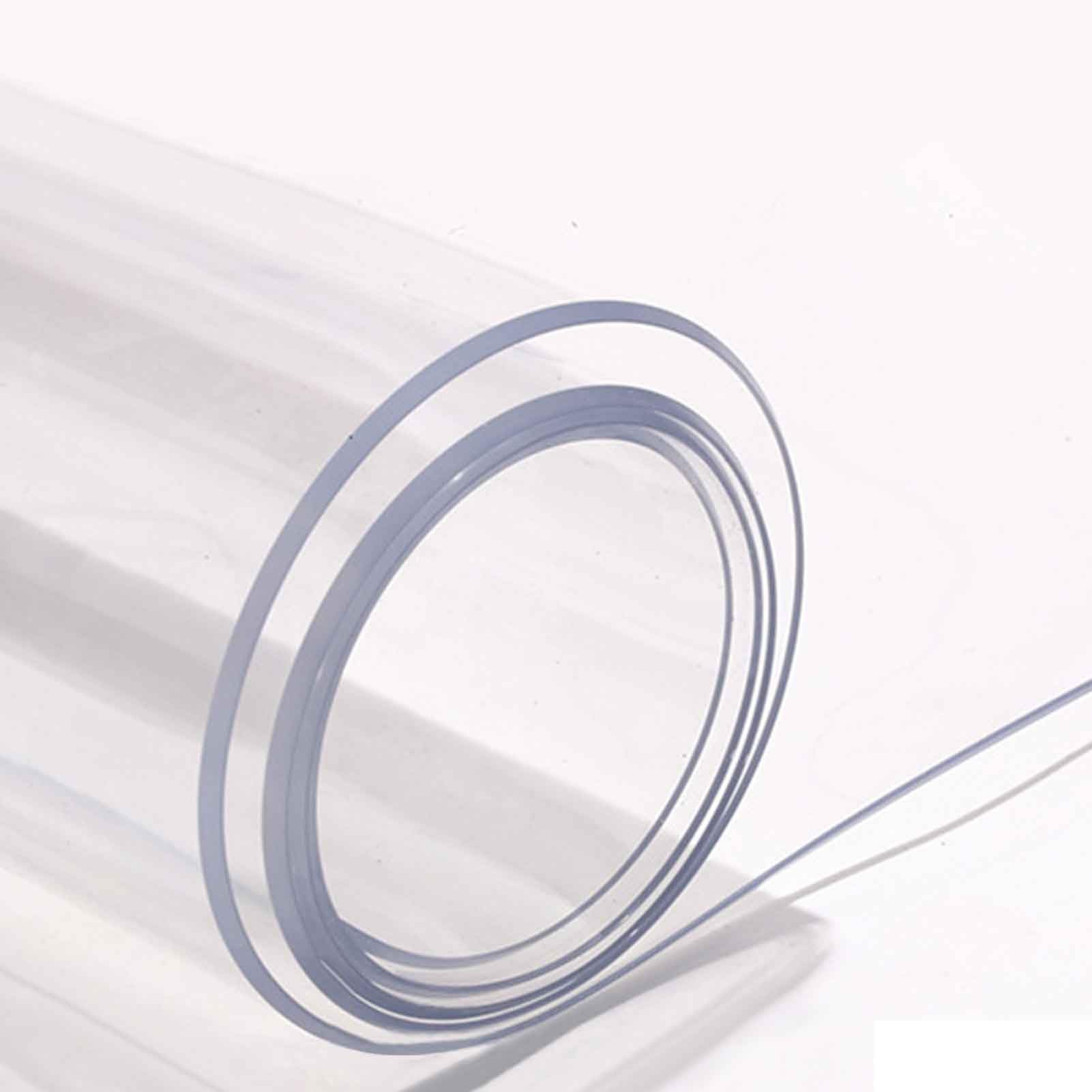Tappetino protettivo trasparente in PVC per tavolo - Copritavolo in plastica trasparente multiformato, spessore 2 mm, per comodino rettangolare/ufficio/scrivania per computer/piccolo tappetino da scri