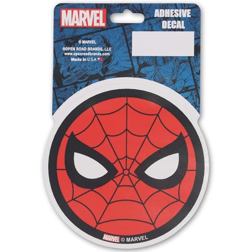 Image of Marvel Spider-Man Head Adhesive Vinyl Decal - Fun Spider-Man Sticker Decal for Car - Great Gift Idea