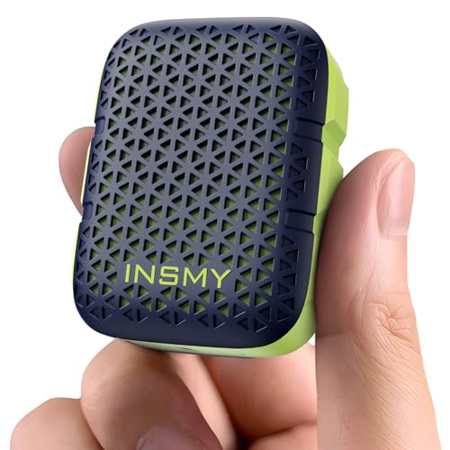 INSMY Wearable Bluetooth Speakers,IP67 Waterproof,Clip-On Portable Small Personal Speaker/Clean Sound/Stereo Pair/Wireless 5.4/ENC Built-in Mic/Lightweight for Golf Work Pool (Non-Magnetic)