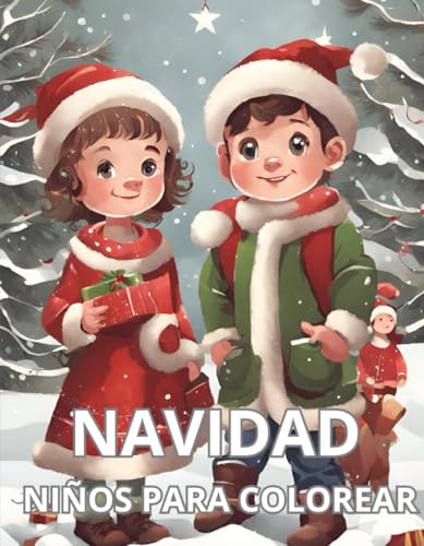 NAVIDAD Niños para colorear: libro para colorar con niños en Navidad