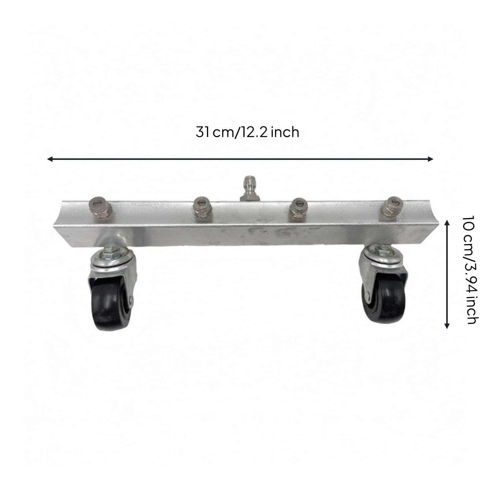 Qianly Spruzzatrice in Acciaio Inox con Ruote Alta Pressione Mobile per Stre, Percorsi Pedonali