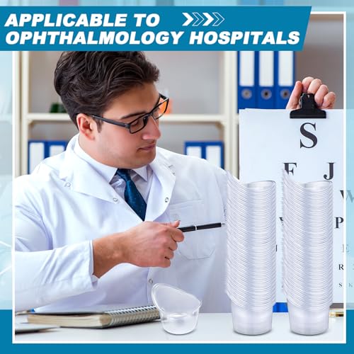 Image of Teenyyou 400 Pcs 5ml Eye Wash Cup Disposable Eye Wash Cups Plastic Measuring Cup Portable Cleaning Cups for Rinse and Flush Quick Relief Tired Dust Makeup Irritant