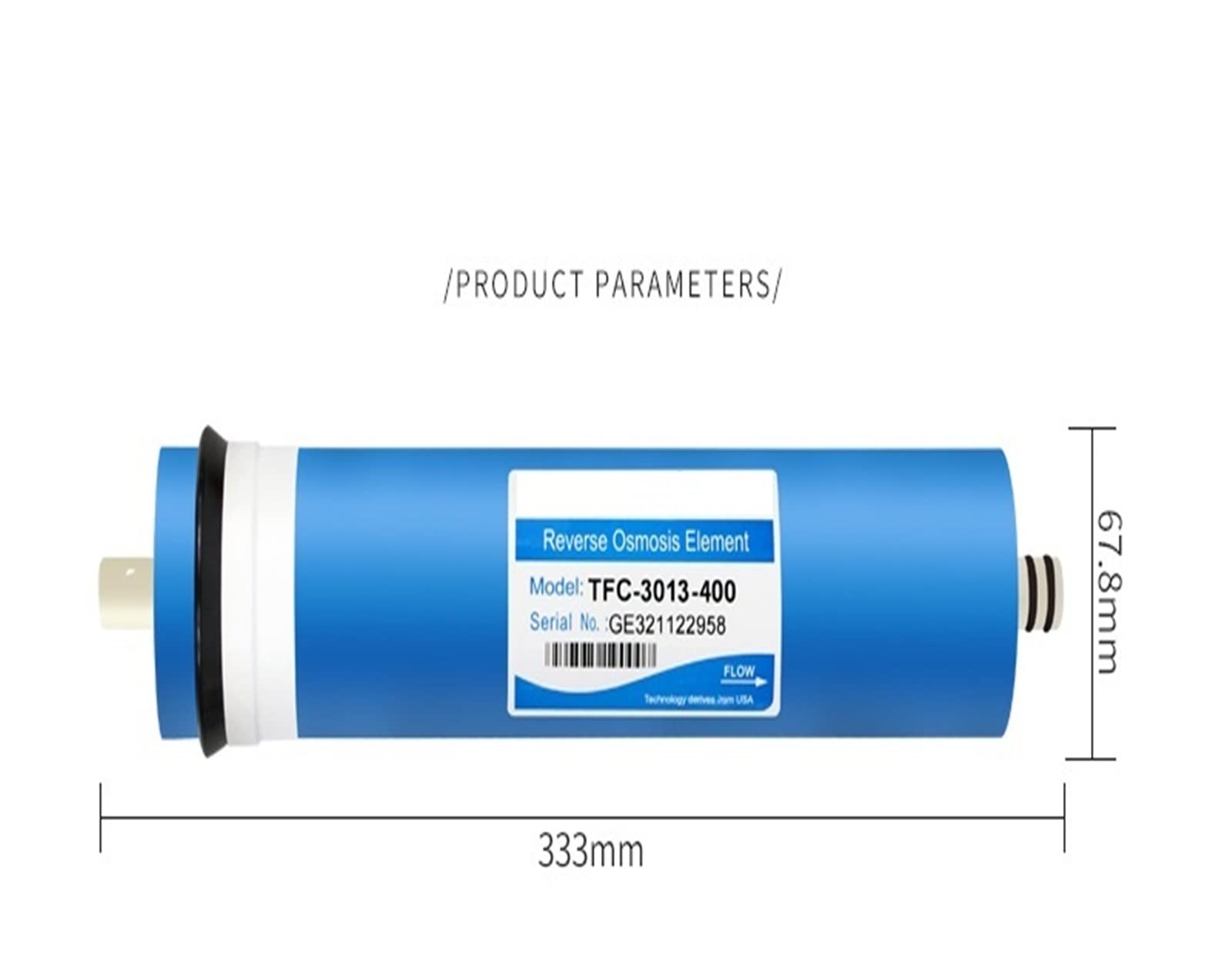 Filtro Osmosis Inversa 2 uds 400 gpd filtro de ósmosis inversa membrana de ósmosis inversa HID 3013-400 RO membrana filtros de agua cartuchos filtro de ro