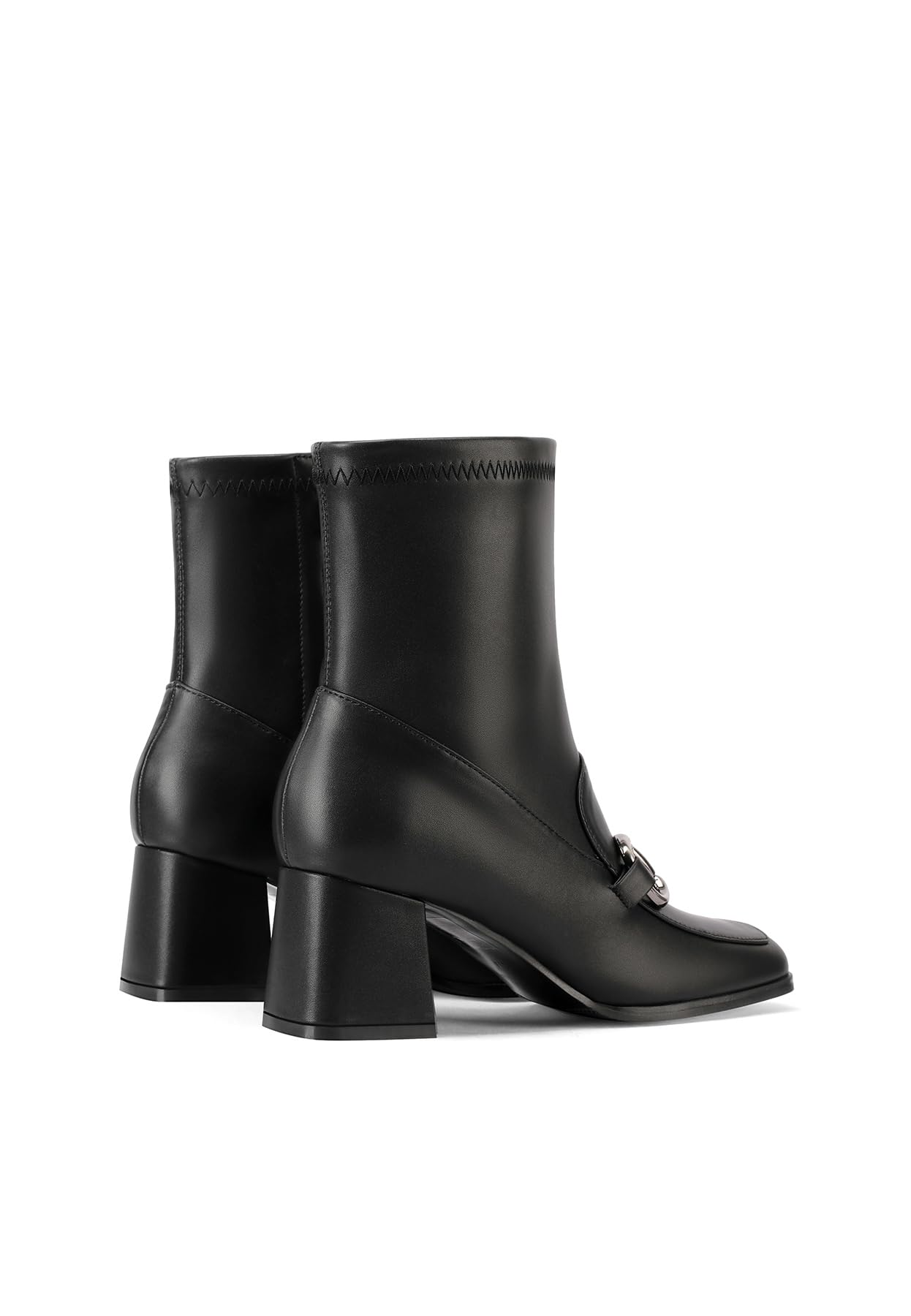 QUEEN HELENA Tronchetti con Tacco Basso Stivaletti con Zip Laterale Donna ZM9814