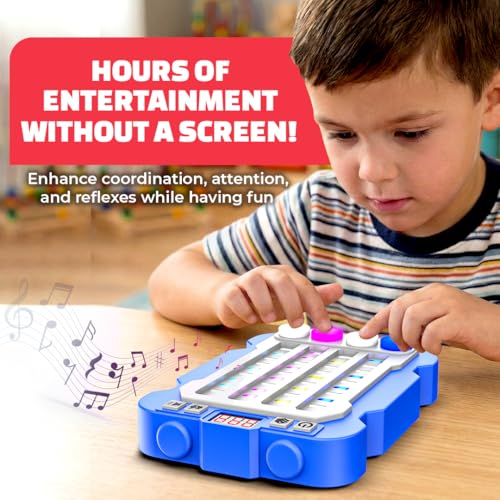 Mirana Airport Arcade - Portable Handheld Steps Game for Kids - 6 Exciting Modes, 3 Speed Levels - Digital Score Display - Toy Gift for Boys & Girls 4 5 6 7 8 9 10+ Years (Blue) 6 517+CMyXyGL