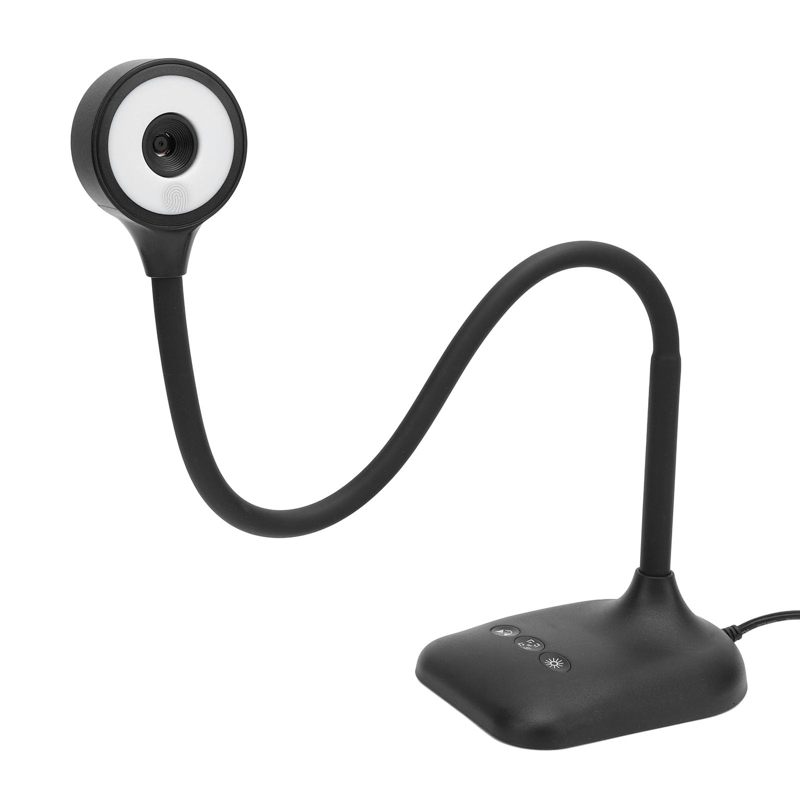 Document Camera for Teachers, Webcam and Overhead Camera, 5MP Document Camera Webcam 2K, 3 Level LED Lights, Image Invert Function, for Remote Teaching, Web Conferencing, Live Demo