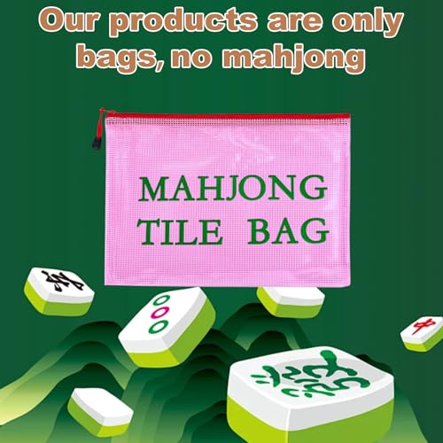 Bolsas rosas para fichas de Mahjong, pack x2 miniatura 5