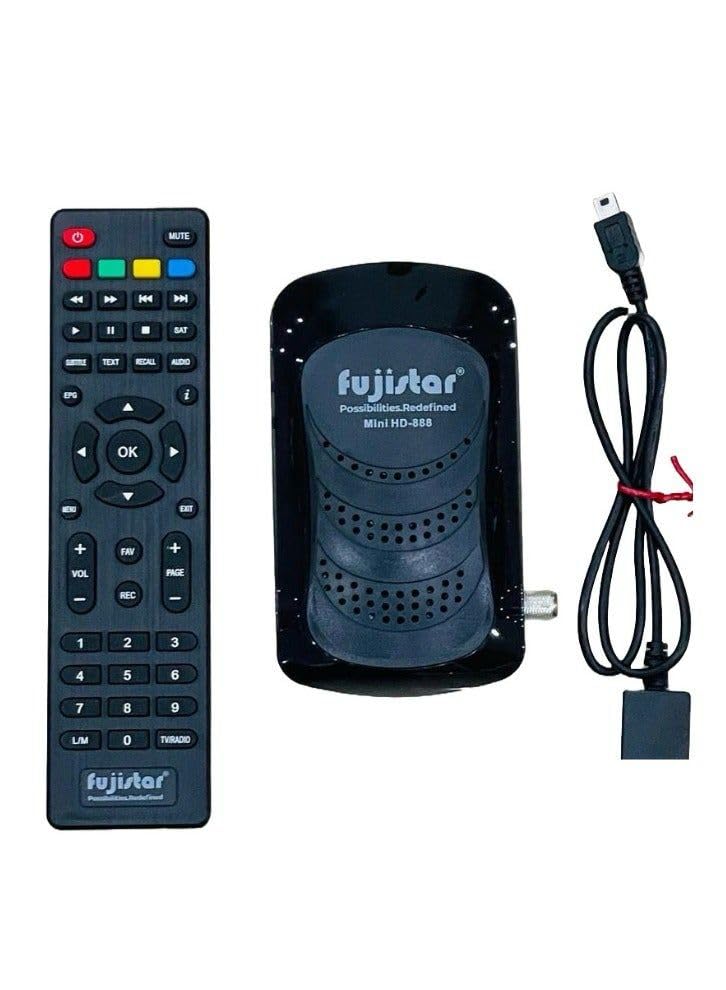 Fujistar Digital Satellite Receiver UHD 4K Receiver Dual Display Mini HD-888 Dual Sensor Red/Black (Satellite Receiver 4K)