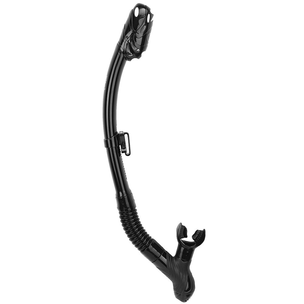 Xolsurg Snorkeling Snorkel Tube for Whale Diving Snorkeling Equipment Underwater Dry Professional Safe One Way Drain Black Red Blue (Black)