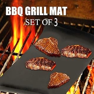Lexon XLarge Grill Mat Set of 3-100% Non-Stick BBQ Grill Mats. Heavy Duty Non-Stick Reusable BBQ Grill Mat Baking Liner Cooking Pad Easy to Clean 15.75 x 24