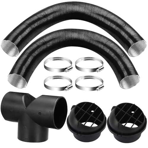 Hojalis 75mm Auto Heizung Rohr Kanal, Diesel Standheizung Zubehör, Warmluftschlauch75mm, T-Rohr-Set Heizrohr Autoluftheizer Zubehör, Standheizung Schlauch 75mm, für Standheizung Webasto Eberspacher