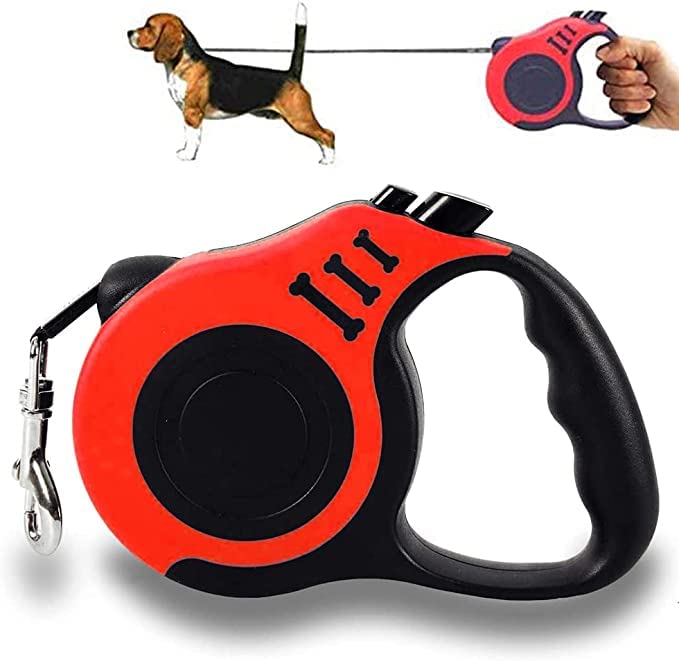 Woofy Retractable Dog Lead Leash - Automatic Telescopic Traction Rope, Can Be Extended to 5 Mtr for Small and Medium Dogs (Red) (B0BX5N1K59) Amazon Price History, Amazon Price Tracker