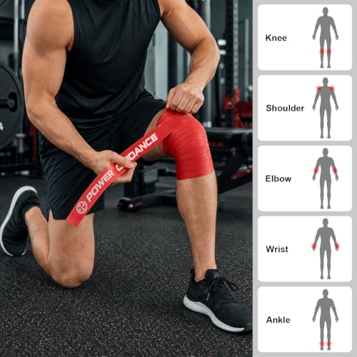 Image of Power Guidance Muscle Floss Bands - Compression - Mobility & Recovery Bands - for Improving Movement, Increasing Circulation & Reducing Soreness (Black and Red Combo)