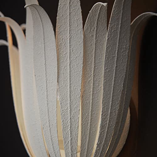 Capital Lighting 649511Xw Eden Traditional Bohemian Botanically Inspired Wall Sconce, 1-Light 60 Watt, 14"H X 9"W, Textured White #TOP3