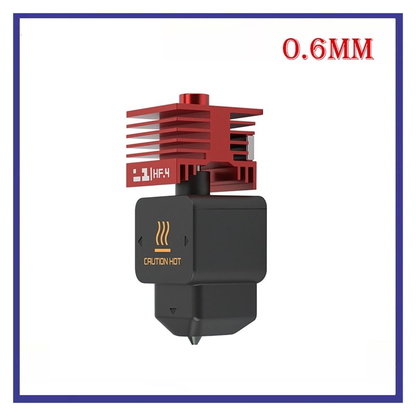A1/A1mini imprimante 3D à haut débit Hotend buse en acier trempé monobloc remplacement rapide de précision for les pièces(0.6mm,4 PCS)