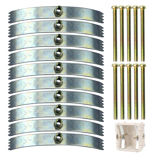 10 Pcs Back Box Repair Clip,Socket Screws Kit,Electrical Saver,Switch Cassette Repairman Clips,Wall Tool,Screw Hooks,Universal 86 Type,Outlet Accessories,Scre Hooksback,Adjustable Support Rods Tools