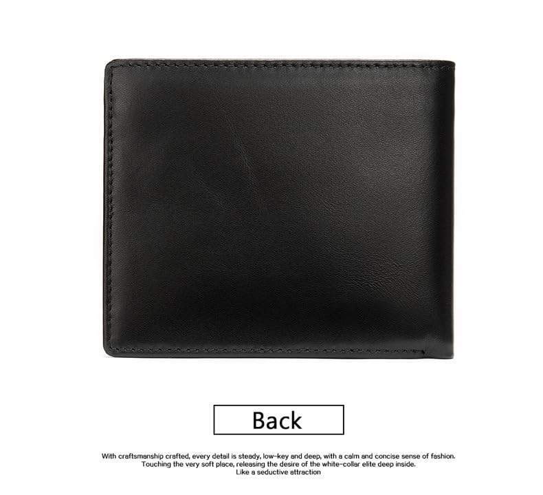 Mens RFID Blocking Leather Bifold Wallet, 10 Card Slots, 2 Banknote Compartments, Black leather, mens black leather bifold wallet, black wallet men, black card wallet, anti theft wallets for men4
