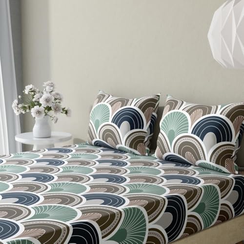 Image of Wakefit 100% Cotton 200 TC Flat Bedsheet with 1 Pillow Cover | Single Size (90x60 inches) | Ursela