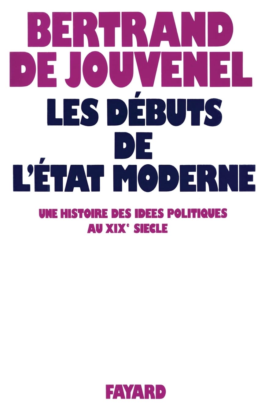 Les Débuts de l'Etat moderne: Une histoire des idées politiques au XIXe siècle