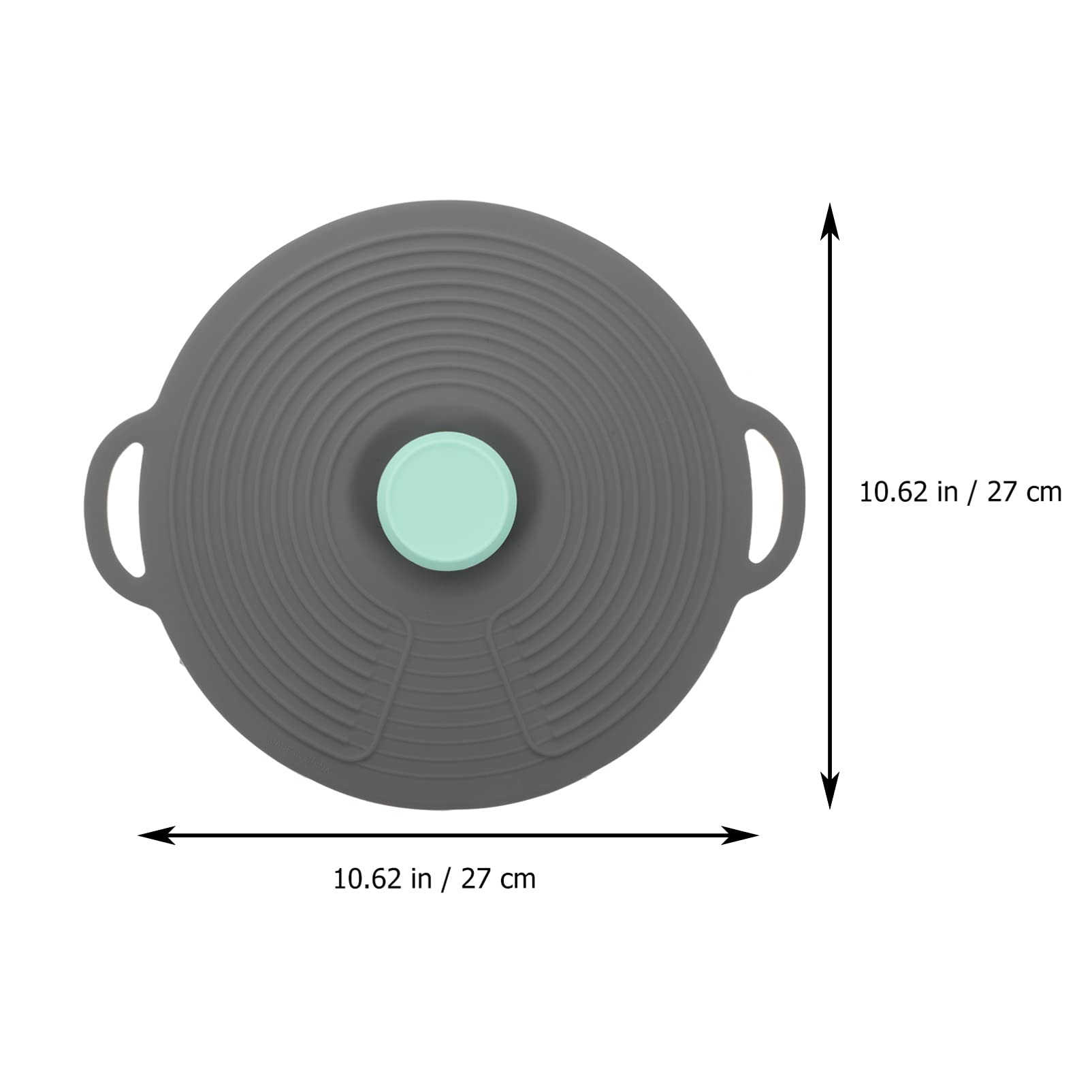 Angoily Universal Silikon Deckel für Töpfe Und Pfannen Wärme Beständig Lebensmittel Saug Deckel Luftdichten Dichtung Silikon Deckel für Schalen Platte Töpfe Pfannen (Grau 27X27cm)